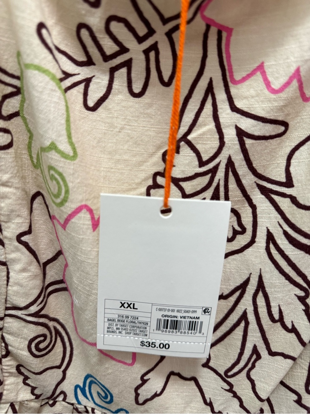 Knox Rose Cream Dress with Multicolor Floral Line Print - Picture 2 of 5